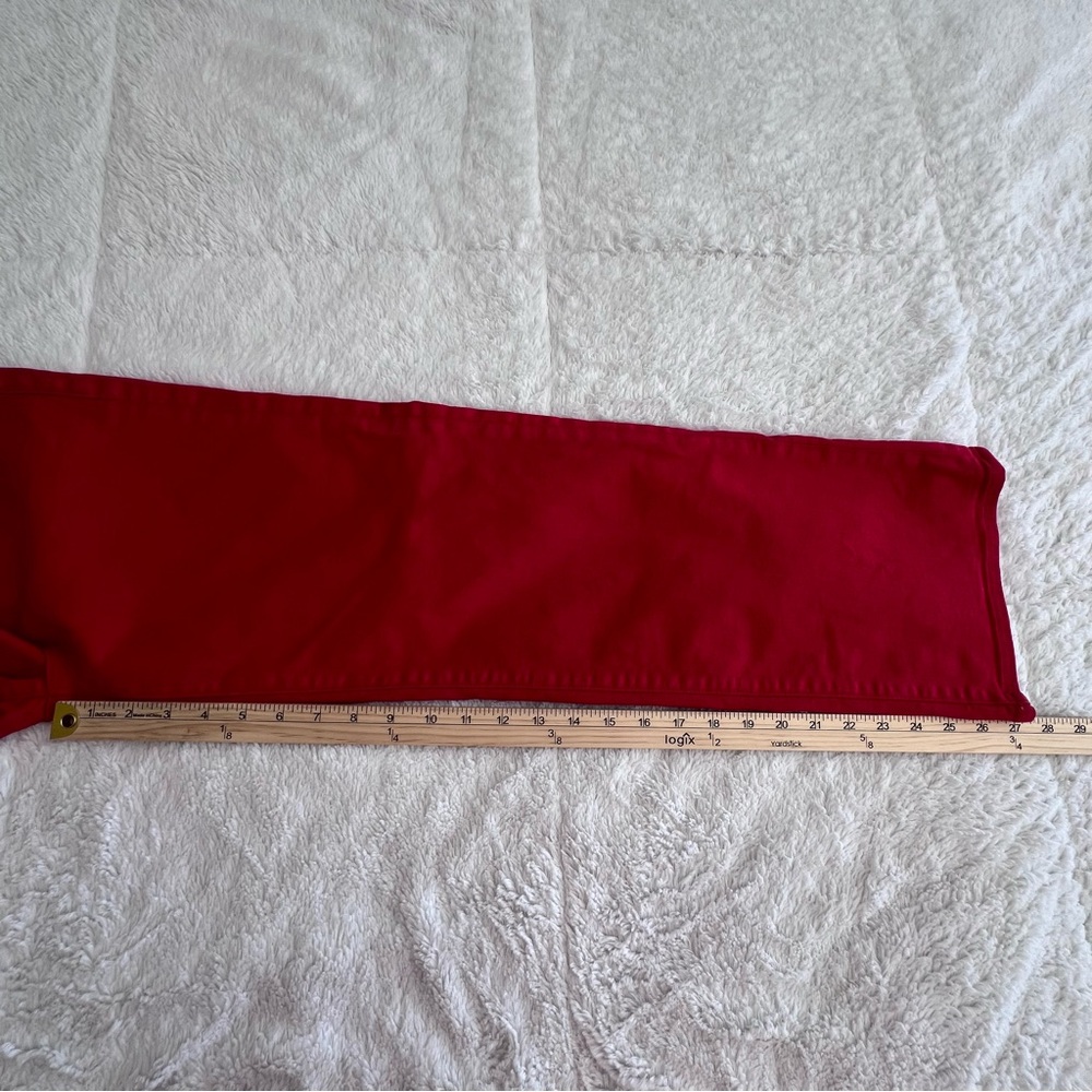 MOTHER High Rise Rambler Ankle Ribbon Red Jeans Women’s 25 1667-763 - Picture 15 of 16